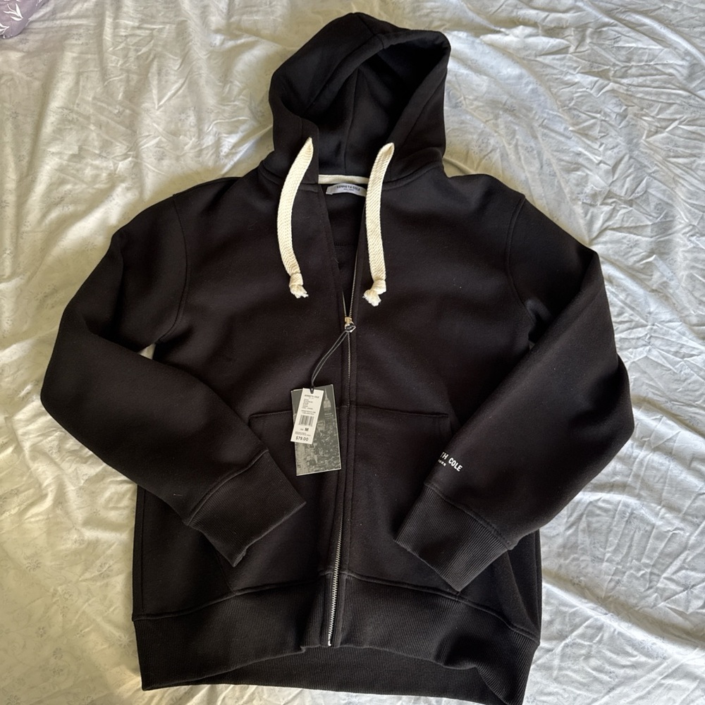Kenneth Cole Men’s Zip-Up Hoodie Black Size Medium NEW With Tags
